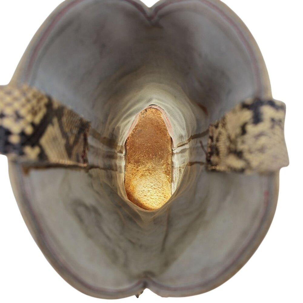 Full Exotic Python Snakeskin Mens 10D Custom Cowb… - image 12